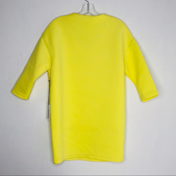 English Rose Yellow Scuba Mini Dress Tunic S NWT - Picture 2 of 8